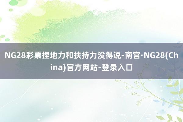 NG28彩票捏地力和扶持力没得说-南宫·NG28(China)官方网站-登录入口