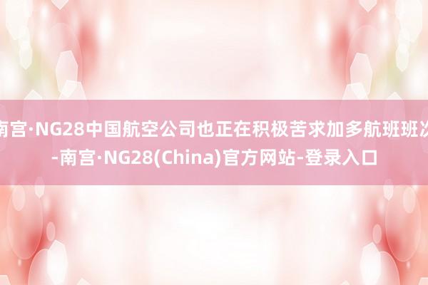 南宫·NG28中国航空公司也正在积极苦求加多航班班次-南宫·NG28(China)官方网站-登录入口