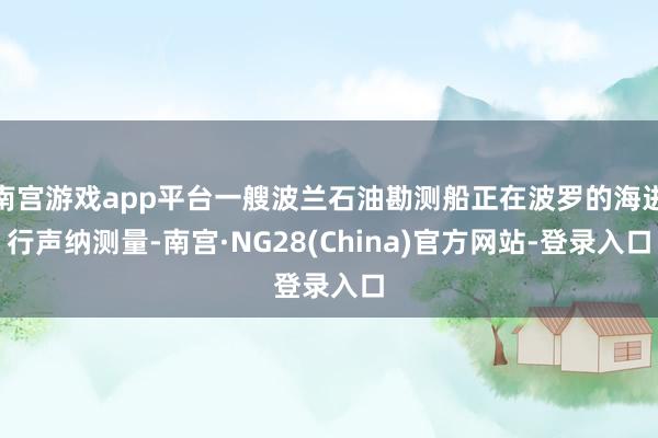南宫游戏app平台一艘波兰石油勘测船正在波罗的海进行声纳测量-南宫·NG28(China)官方网站-登录入口