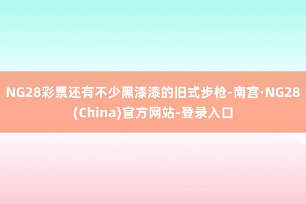 NG28彩票还有不少黑漆漆的旧式步枪-南宫·NG28(China)官方网站-登录入口