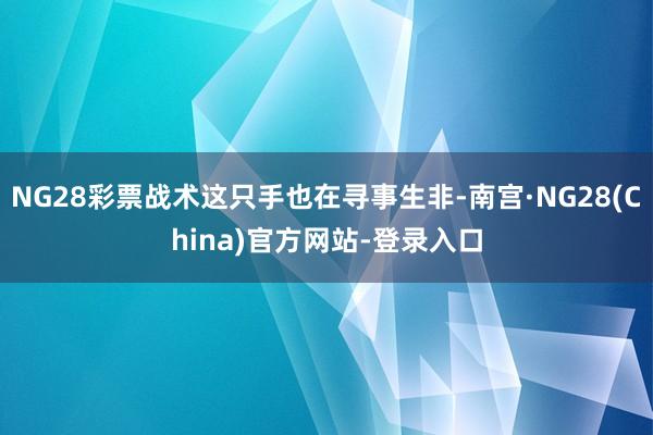 NG28彩票战术这只手也在寻事生非-南宫·NG28(China)官方网站-登录入口